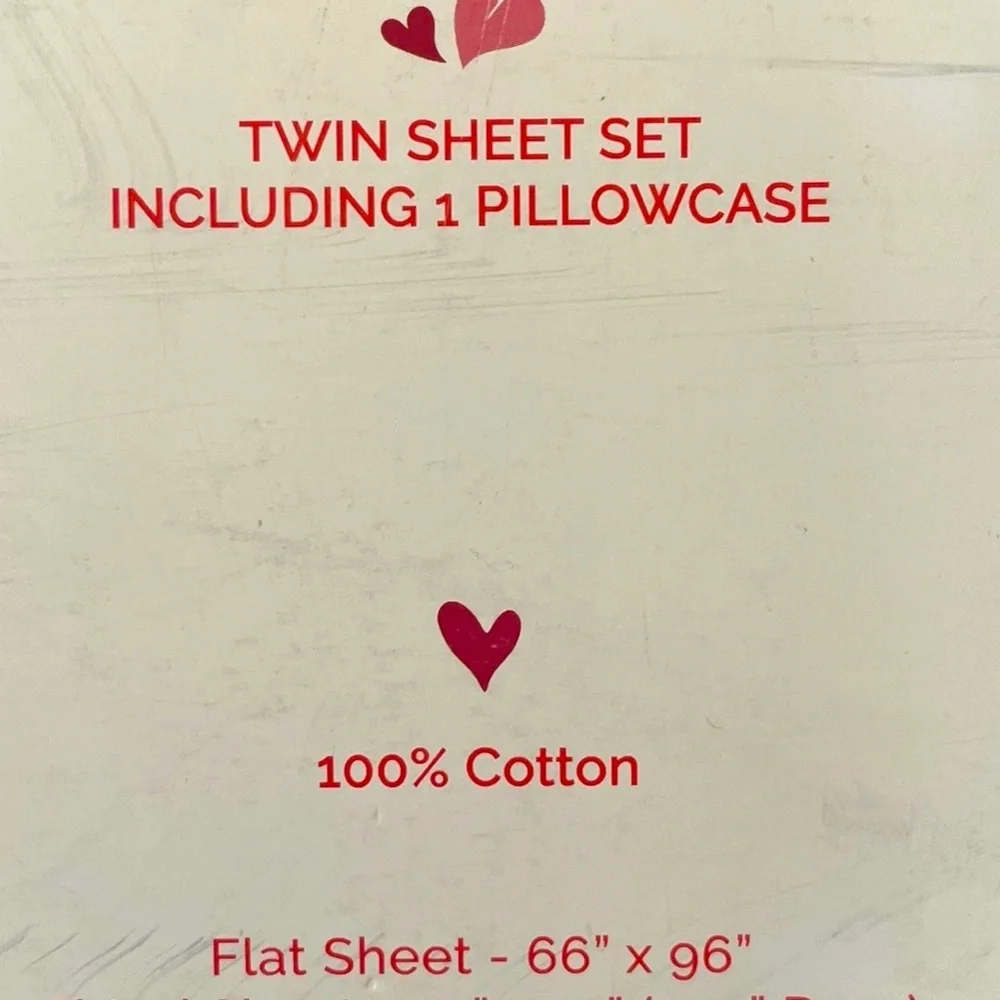 Cath Kidston "Twin Sheet Set in Lace hearts on Pink" NWT - Picture 3 of 7